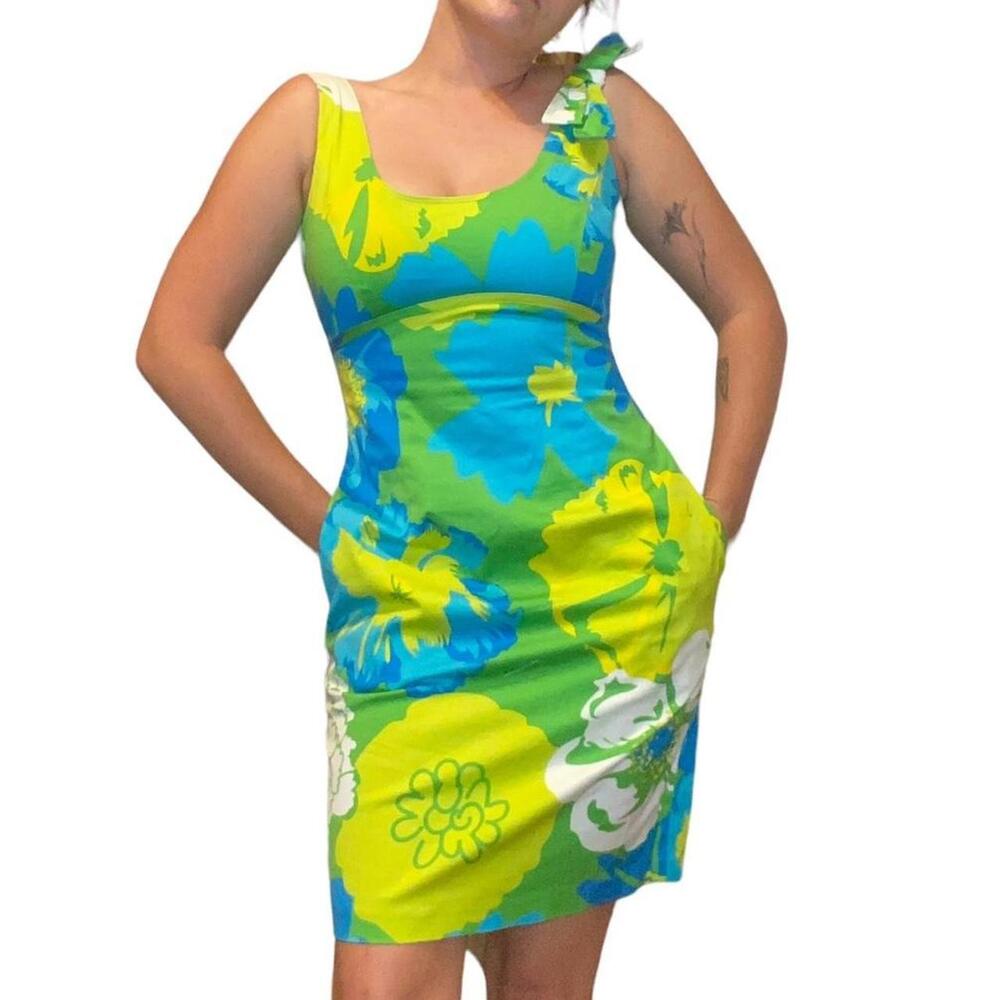 Vintage Green Cocktail Dress, Sz 4